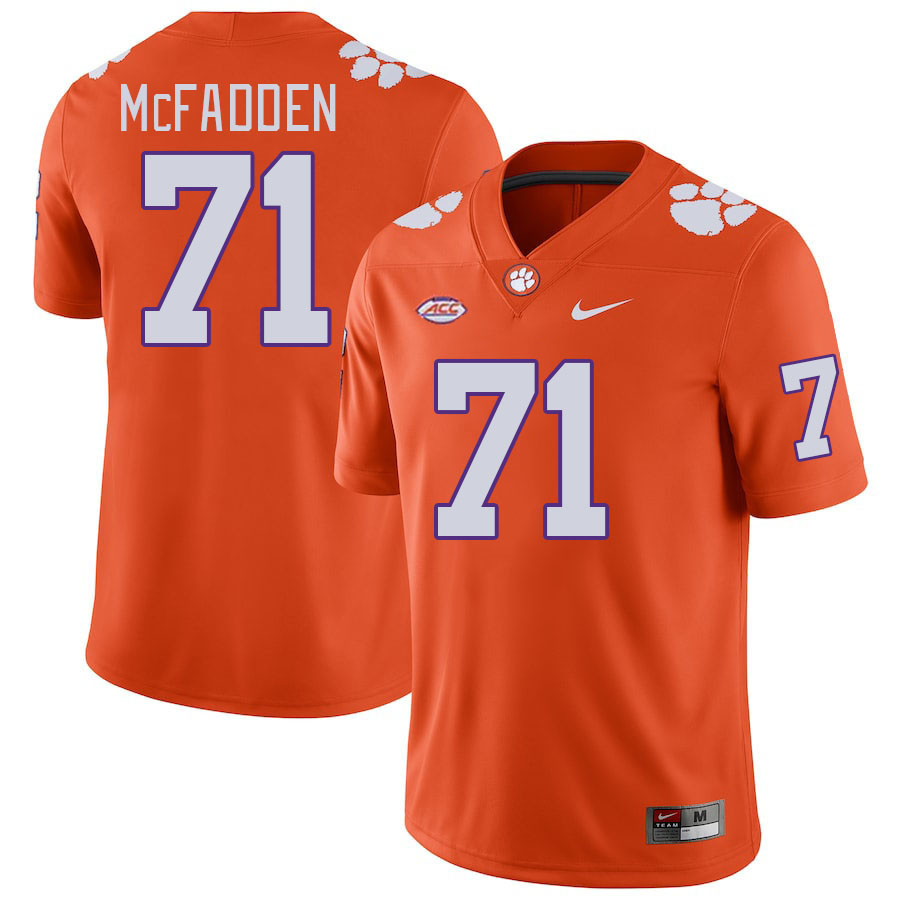 Clemson Tigers #71 Jordan McFadden College Football Jerseys Stitched Sale-Orange
